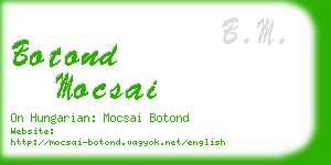 botond mocsai business card